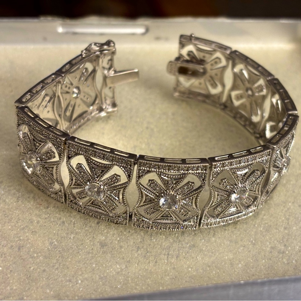 Sterling silver/CZ bracelet